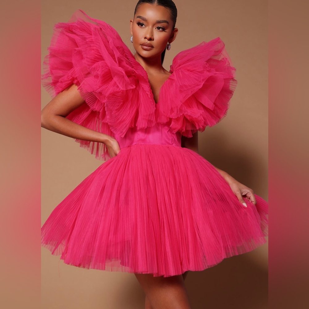 Delaney tulle mini dress